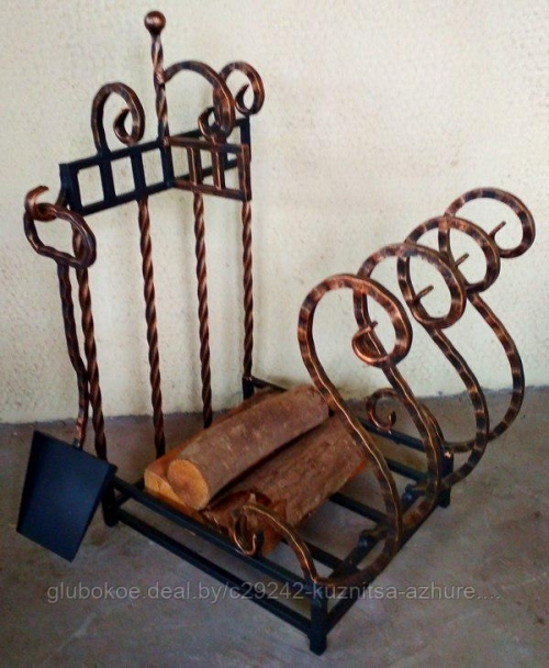 Каминный набор с дровницей №7