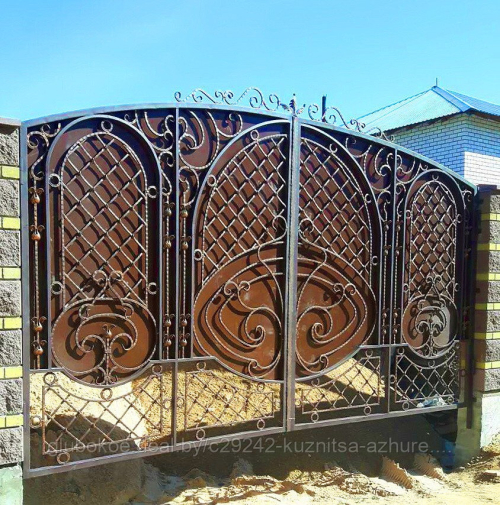 Ворота распашные и калитка №40