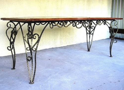 Кованый стол и стулья 8 шт. №7