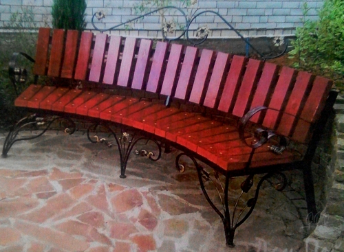Скамейка кованая №2