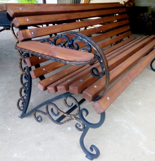Скамейка кованая №7