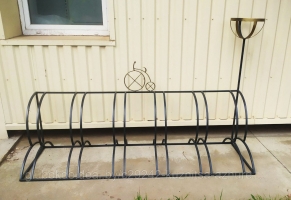 Велопарковка №5 на 6 мест с цветочницей