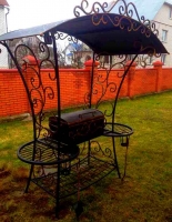 Мангал кованый с крышкой №12