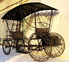 Беседка- карета кованая №16