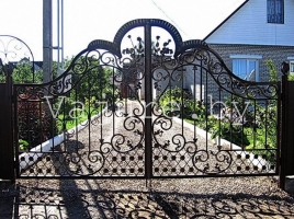 Ворота и калитка кованые "Люкс" №1